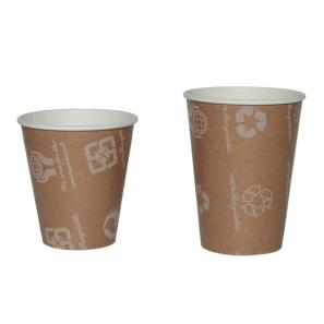 Disposable water-based single wall paper cup