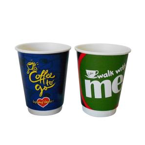 Aqueous double wall paper cup
