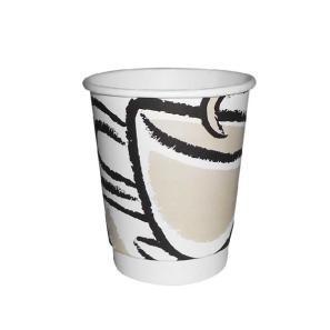 Plastic-free double wall water-based paper cup