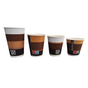 Compostable water-based ripple paper cup